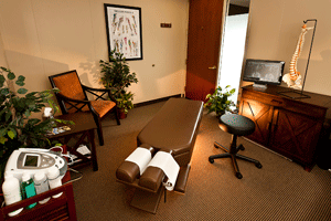 Chiropractic treatment room