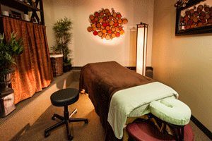 Massage therapy room